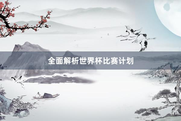 全面解析世界杯比赛计划