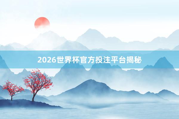 2026世界杯官方投注平台揭秘