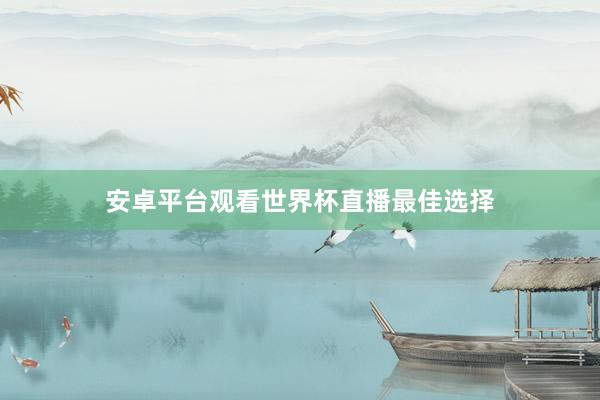 安卓平台观看世界杯直播最佳选择